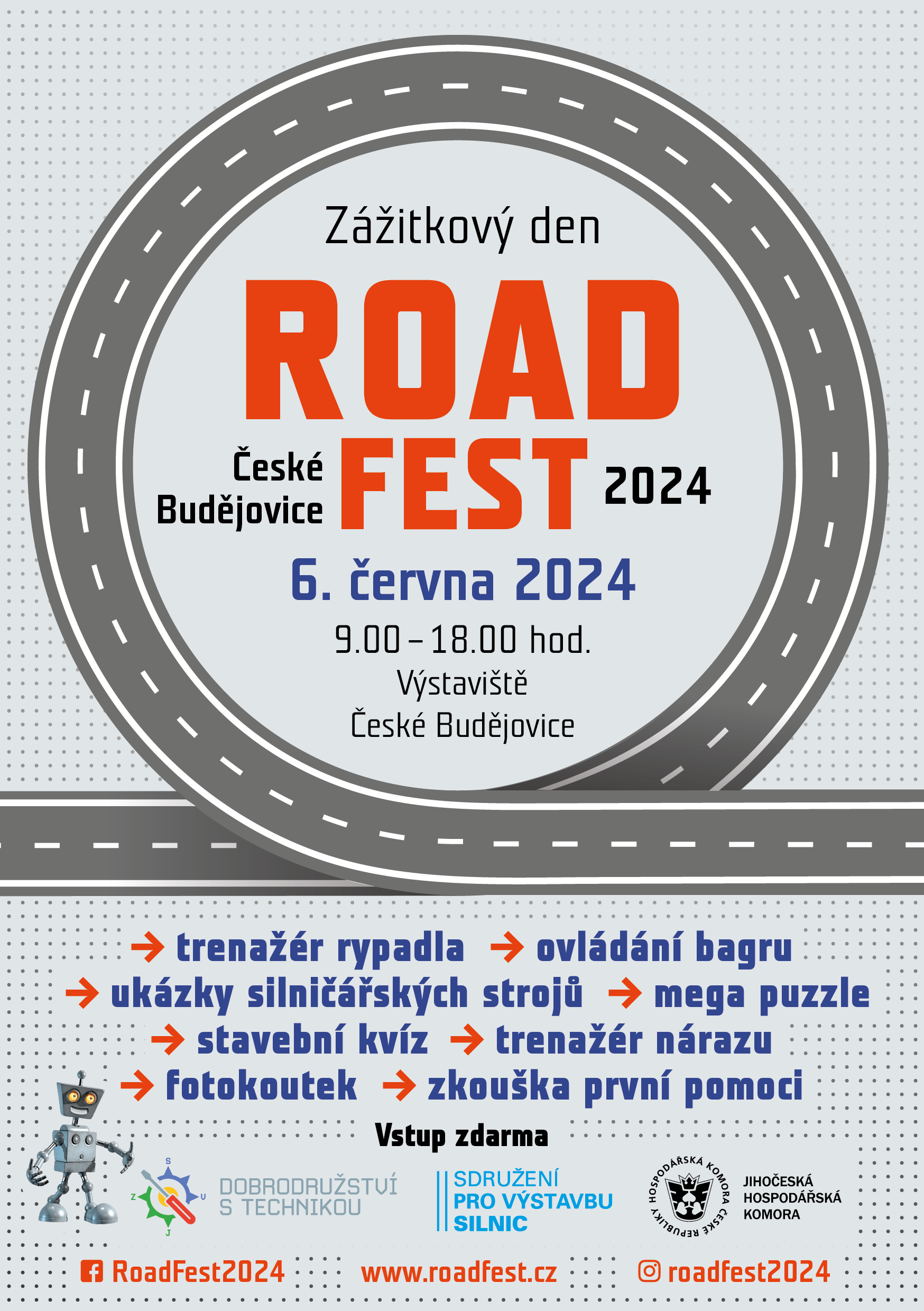 Leták ROAD FEST České Budějovice 2024