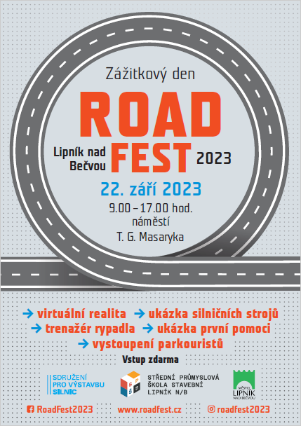 Leták ROAD FEST Lipník nad Bečvou 2023